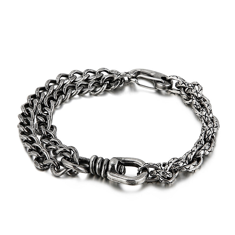 stainless steel bracelets wrist bracelet Wolf jewelry Bicycle Chain - CIVIBUY