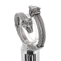 Northmen Wolf Bangle Men stainless Chain Franco Link KU5G3 - CIVIBUY