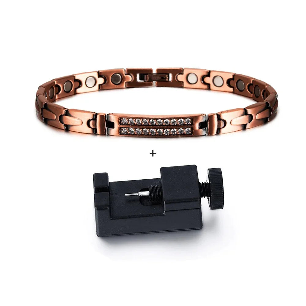 Copper bracelets with a sparkling design effective in relieving arthritis pain for women - CIVIBUY