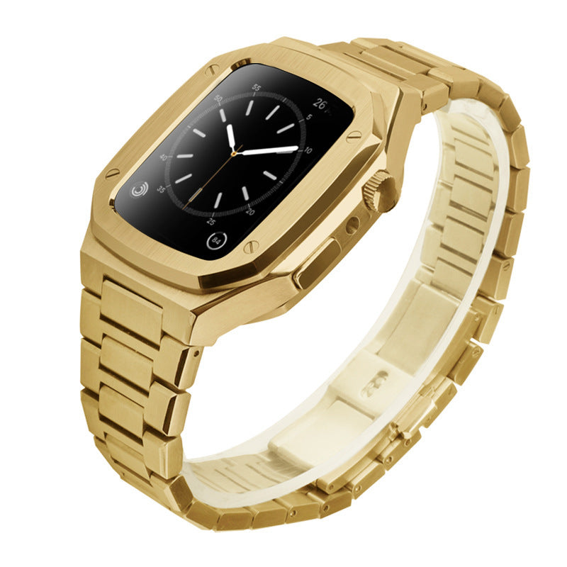 Gold Steel apple watch Series SE/7/8  44/45mm Case 【BD-B44】 - CIVIBUY