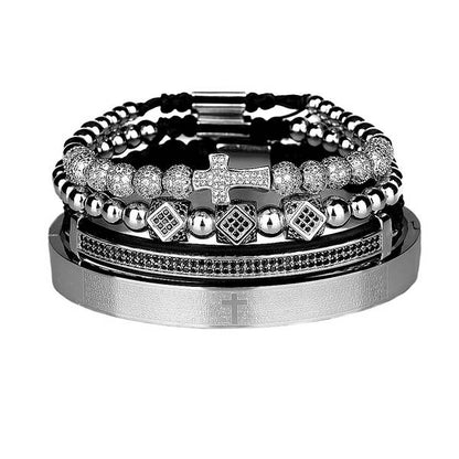 Bling Crown Bracelet pulseras para caballero gold beaded jewelry For Men - CIVIBUY