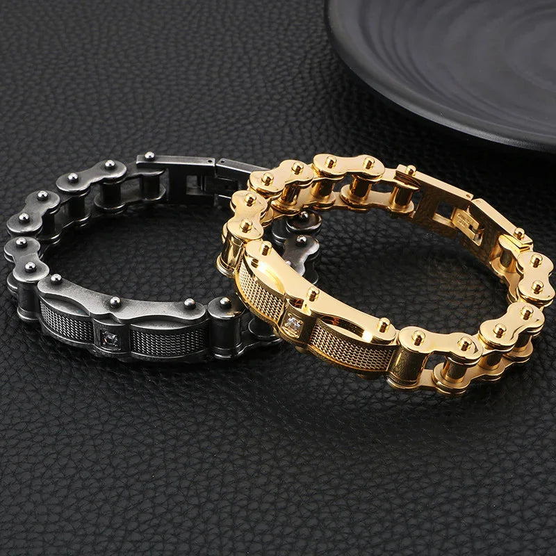 Men's Stainless Steel Chain Link Bracelet - CIVIBUY