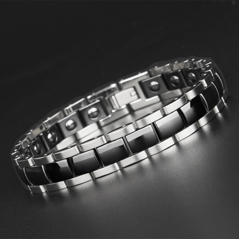 magnetic bracelets for pain Mens Power Black Bracelet with for Arthritis Pain Relief KC-D54 - CIVIBUY