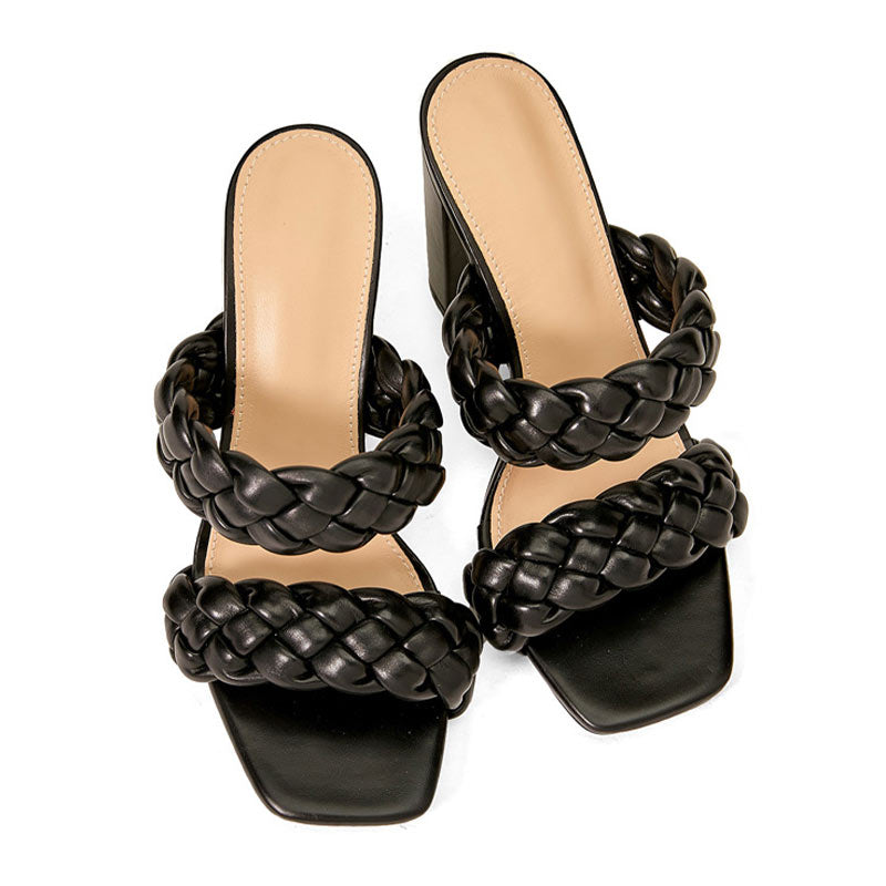 Women's Onyx braided Heel Sandal - CIVIBUY