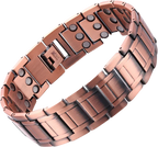 Mens 99% Pure Copper Magnetic Bracelet with High Powered Magnets 5000 Gauss 8.6Inches chain - CIVIBUY