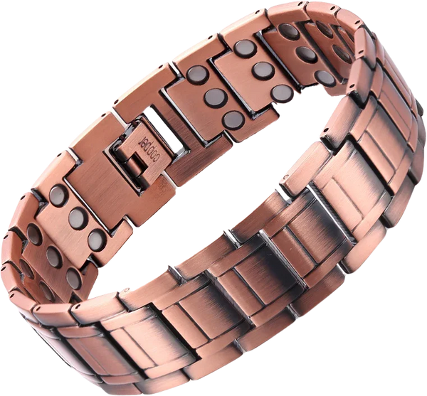 Mens 99% Pure Copper Magnetic Bracelet with High Powered Magnets 5000 Gauss 8.6Inches chain