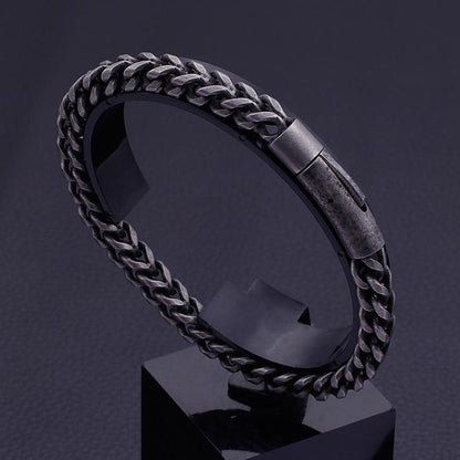 Antique titanium steel casting stainless steel bracelet - CIVIBUY