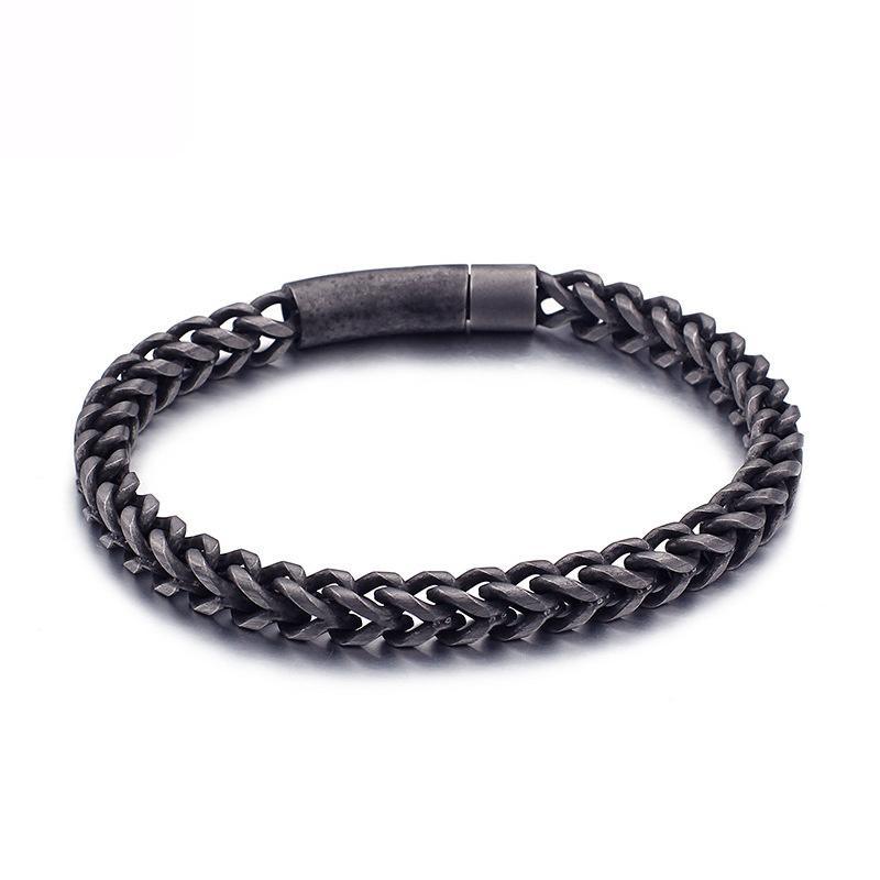 Antique titanium steel casting stainless steel bracelet - CIVIBUY