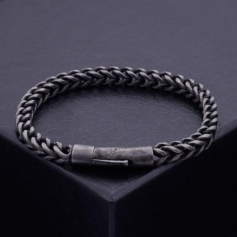 Antique titanium steel casting stainless steel bracelet - CIVIBUY