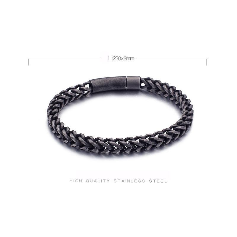 Antique titanium steel casting stainless steel bracelet - CIVIBUY