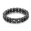 Black Bike Chain Motorcycle Bracelet for Men – Rugged & Stylish Biker Jewelry