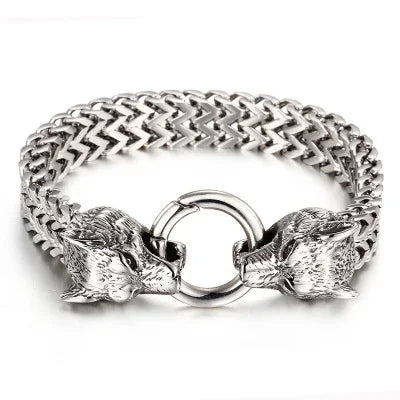 viking bracelet Stainless steel Wolf Bracelet for Men JM-S025 - CIVIBUY