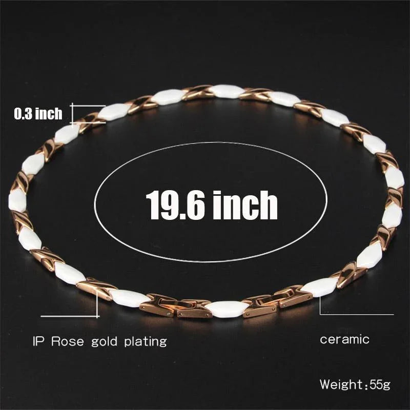 Magnetic Therapy Headaches Blood circulation Necklace Ceramics necklace - CIVIBUY