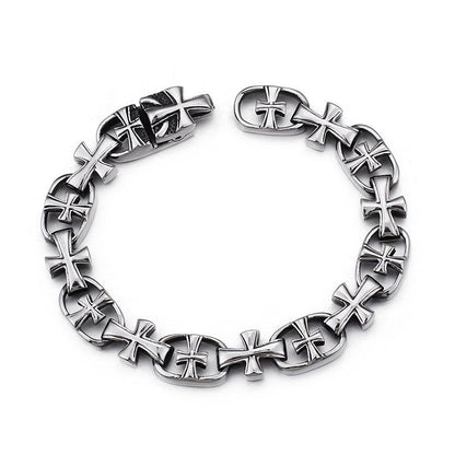 rocker punk bracelet cross Titanium Steel Bracelet K3K-09 - CIVIBUY