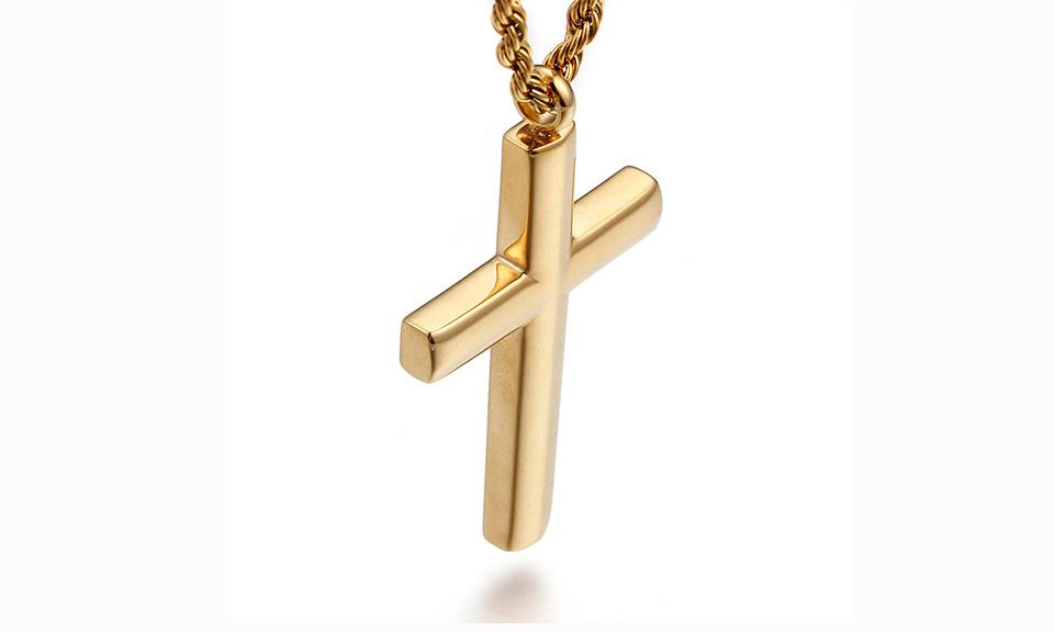 Cross Pendant Chain Necklace for Men Women SVD85 - CIVIBUY