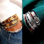 King Bracelet Beads Bangle Set 18k Gold Bracelets Men Imperial Jewelry - CIVIBUY