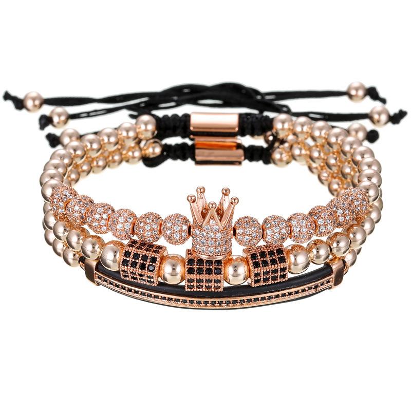 King Bracelet Gold Beads Bracelet cystol ball braclet Jewelry GST3 - CIVIBUY