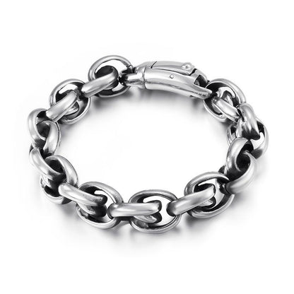 Cuban Chain Bracelet Men/ Stainless Steel Curb Chain Bracelet/Cool Mens Bracelet - CIVIBUY