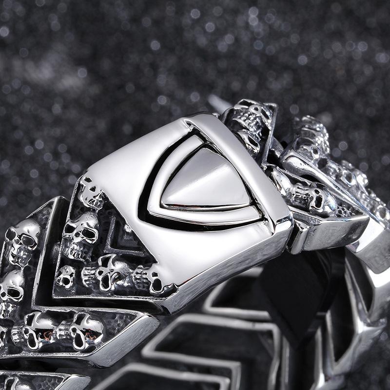 Custom Skull Head Fashion steel chain Gilded steel Men Bracelet TTK-S11 Free shipping - CIVIBUY
