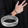 Biker Bracelet Bracelets Men's Stainless Motorcycle Chain Bracelet - CIVIBUY