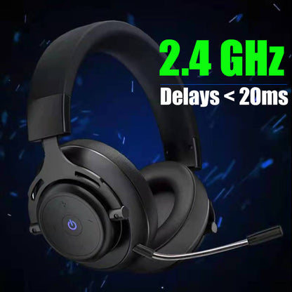 2.4G/Bluetooth Wireless Gaming Headset with Noise Cancelling Microphone,Portable Foldable for PC,PS5, PS4, BT60X - CIVIBUY