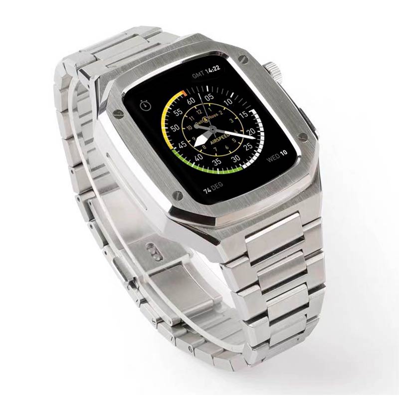 Luxury Steel apple watch series SE Case 44mm【SD-S44】 - CIVIBUY
