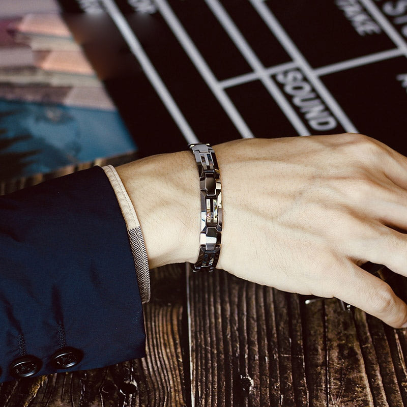 Magnetic bracelets for Pain Relief Men Tungsten bracelet - CIVIBUY