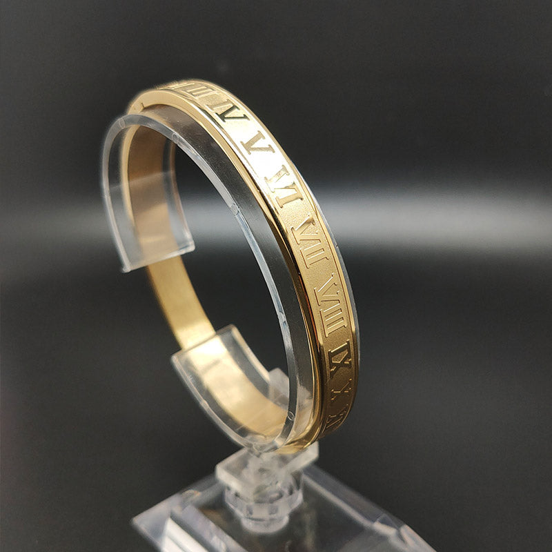 King Bracelet Roman Bangle Bracelet For Men Accessories Gold Cuff - CIVIBUY