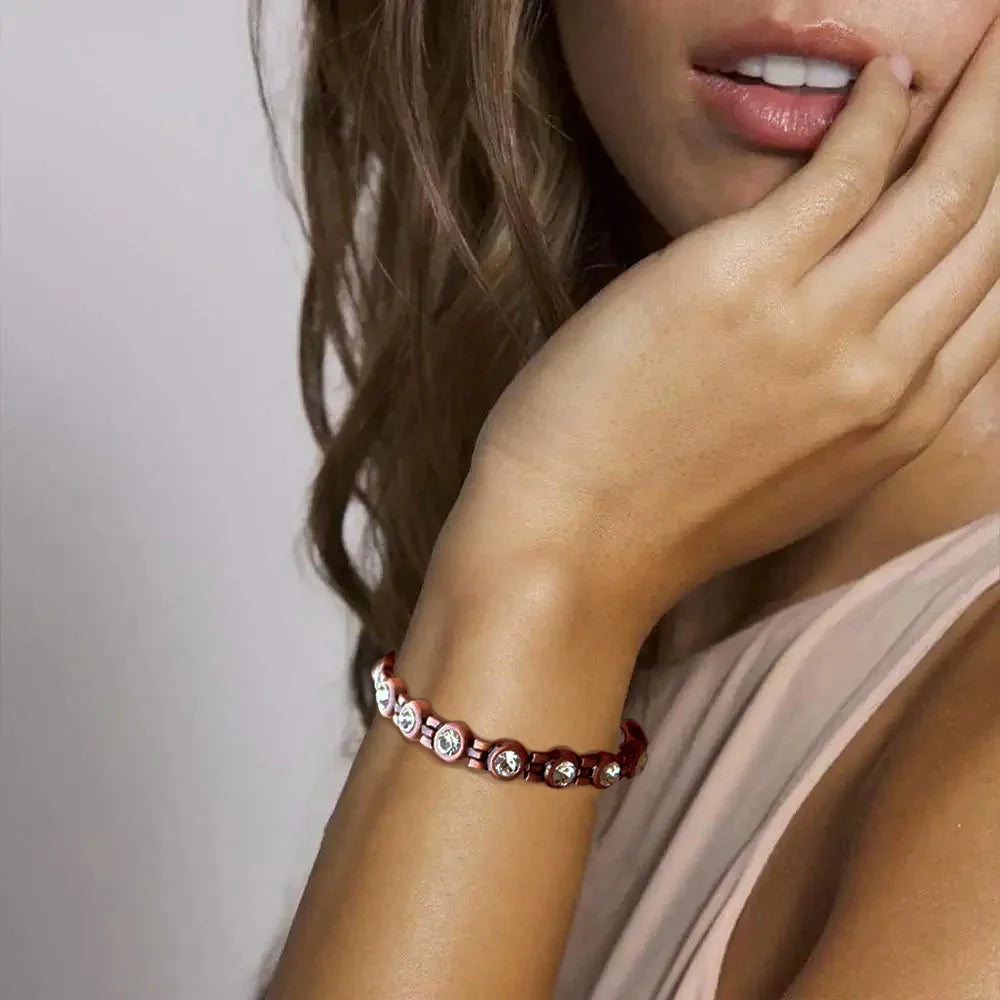 Copper bracelets with a sparkling design effective in relieving arthritis pain for women - CIVIBUY