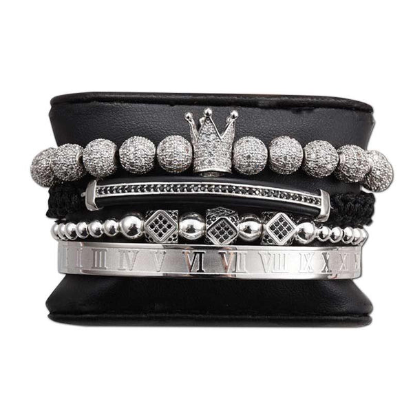 Imperial Crown King 18 K gouden kralen armband luxe charme mode-sieraden 