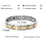 stainless steel Bracelet with Magnet Therapy for Pain Relief - CIVIBUY