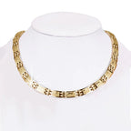 Germanium Necklace Blood Circulation Pain Relif Jewelry Gold Necklace SC-G11 - CIVIBUY