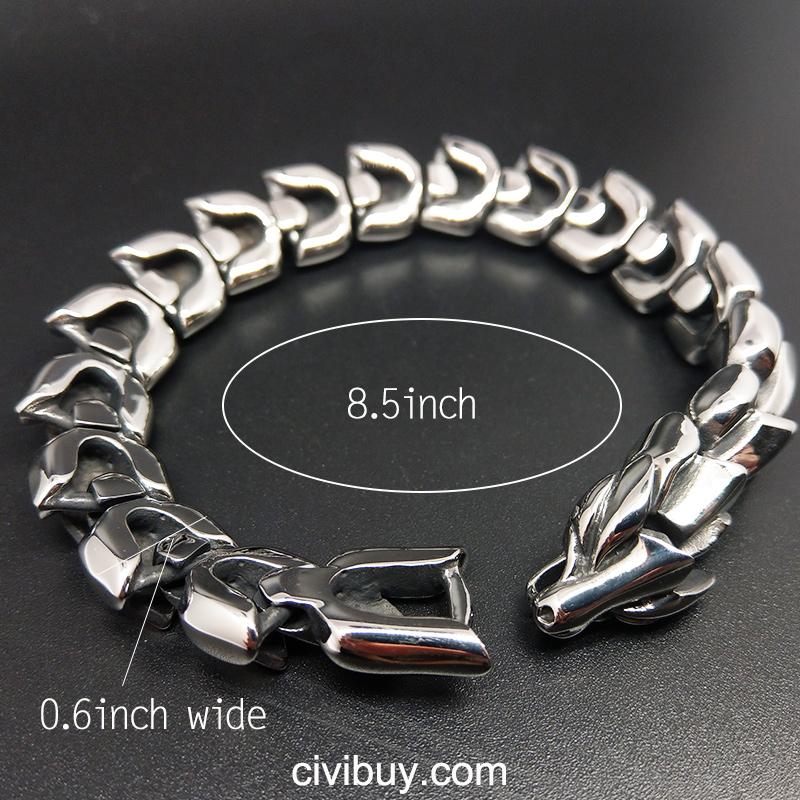 Dragon Black vintage punk bracelet for men fashion Jewelry KA-D19 - CIVIBUY