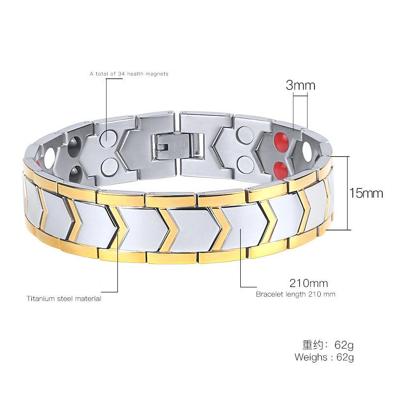 Magnetic Therapy Men Bracelet Pain Relief for Arthritis M style - CIVIBUY