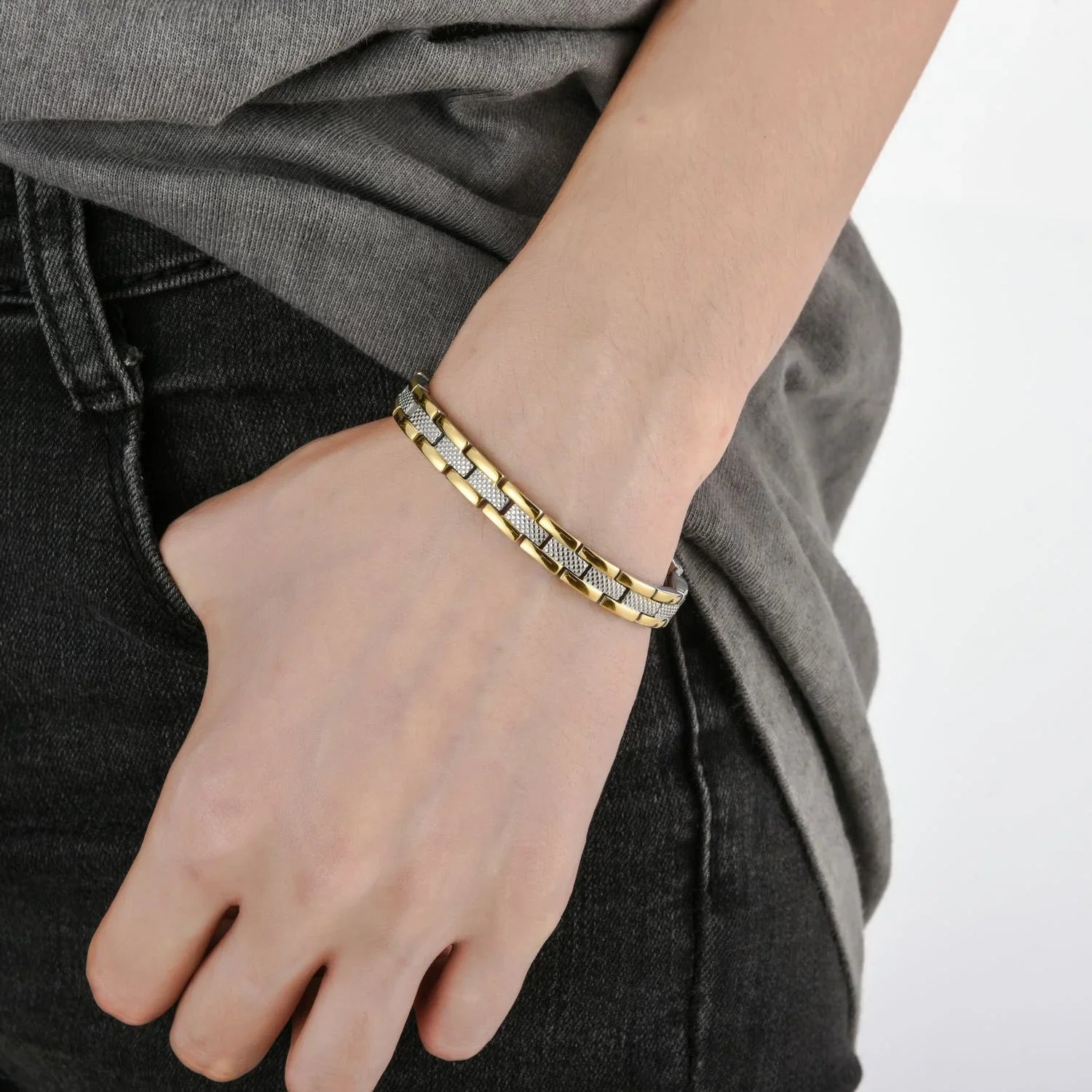 Elegant Womens Titanium Magnetic Therapy Bracelet Pain Relief for Arthritis - CIVIBUY