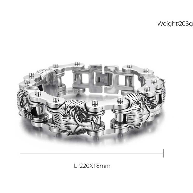 Lion bracelet silver viking axe viking cuff bracelet - CIVIBUY