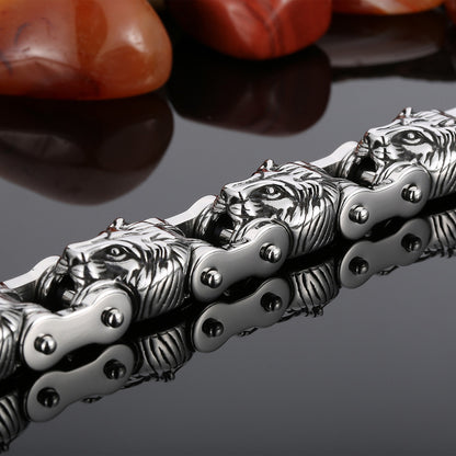 Lion bracelet silver viking axe viking cuff bracelet - CIVIBUY
