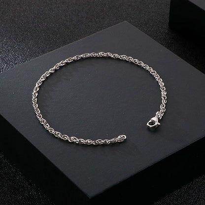 Jewelry 2.5mm Rope Chain Necklace and bracelet for Men Women Teen - CIVIBUY