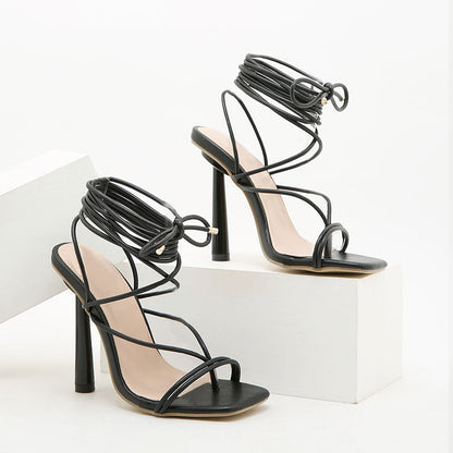 Cross-Strap Open-Toe Heels, Sexy And Cool - CIVIBUY