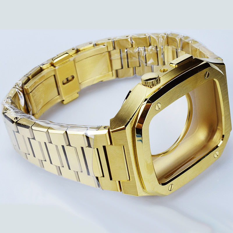 Gold Steel apple watch Series SE/7/8  44/45mm Case 【BD-B44】 - CIVIBUY
