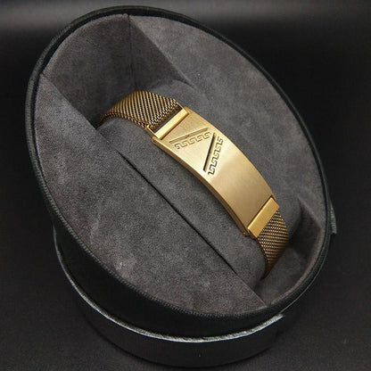 Fashion Titanium Magnetic Buckle Bracelet for Men Women ,gold N441S - CIVIBUY