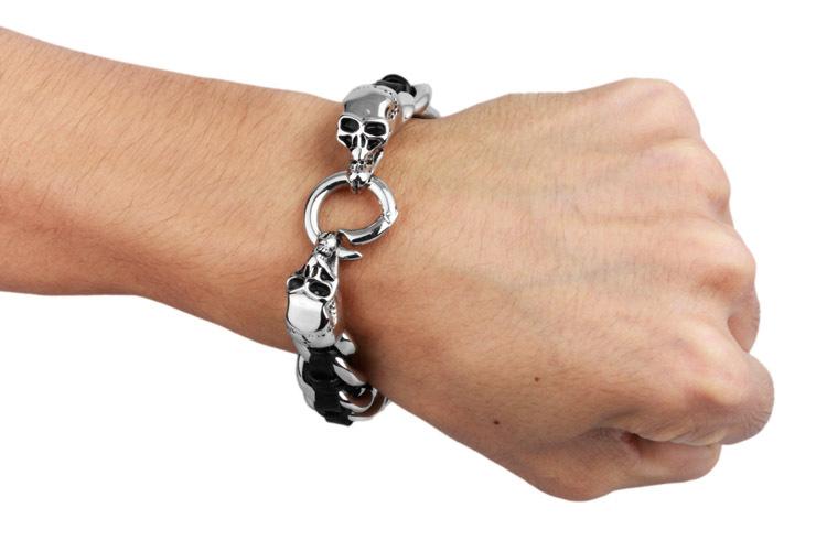 Personality Skull Men's Stainless Steel Bracelet - CIVIBUY