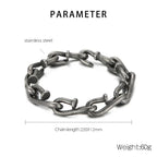Silver Cuba stainless bracelet Viking chain for men link - CIVIBUY