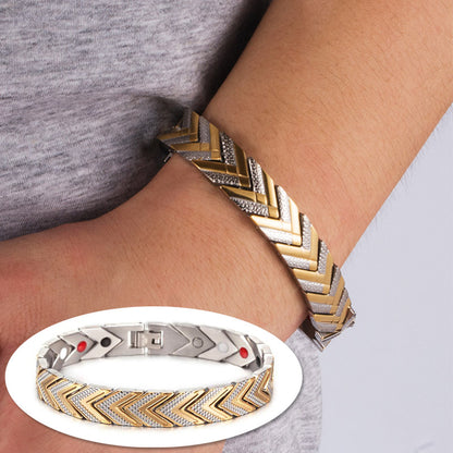 Titanium bracelet Magnetic Therapy Bracelet Pain Relief for men - CIVIBUY