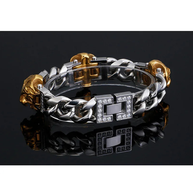 viking bracelet Jewelry HIPHOP Titanium Steel Men's Lion Bracelet HHP-t3 - CIVIBUY