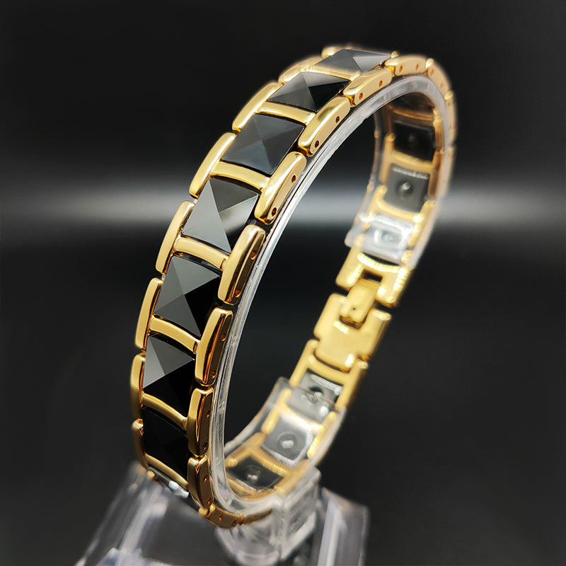 Tungsten Gold Bracelet Magnetic Bracelets for Arthritis Pain Relief KC-D28 - CIVIBUY