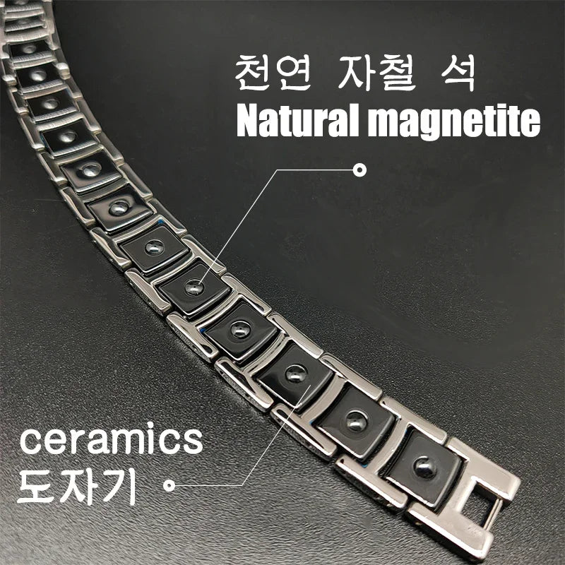 Magnetic Therapy Bracelet for Arthritis Pain Relief Men bracelet,black - CIVIBUY
