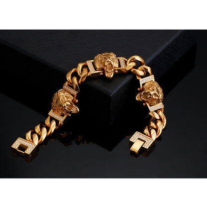 viking bracelet Jewelry HIPHOP Titanium Steel Men's Lion Bracelet HHP-t3 - CIVIBUY