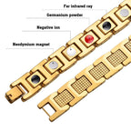 Gold Tungsten Men’s Magnetic Bracelet – Health & Energy Bangle 8.6 Inch