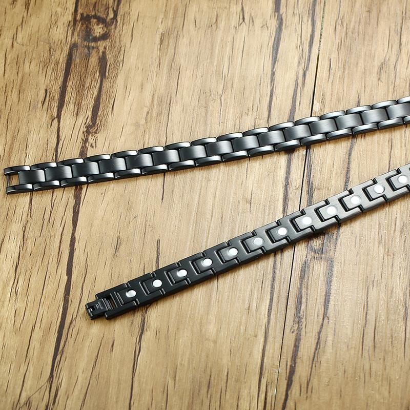 Mens Magnetic Bracelets for Arthritis Pain Relief Bracelet Black - CIVIBUY